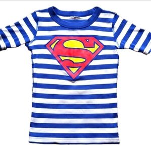 Hanna Andersson  Superman pajama top Size 6/7 Colors blue white red yellow